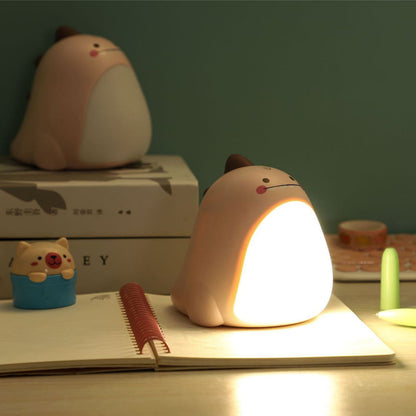 Chubby Dino Touch LED Lampe de Nuit - Cadeau Parfait pour Enfants et Filles