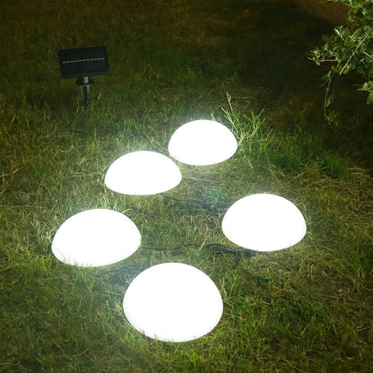 Floroux Lampes de Jardin Solaires à LED | Design en Demi-Dôme | Alimenté par Solaire | Éclairage Extérieur Stylé