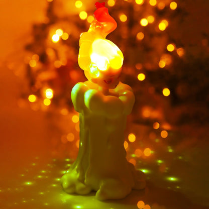 Bougie en silicone squishy LED de fée - Cadeau parfait pour les enfants et les filles