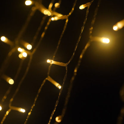Floroux – Chaîne de lumières de Noël LED | Cascade d'étoiles & Effet météore | Blanc chaud & Coloré