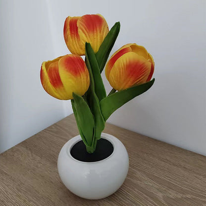 Lampe de Nuit LED Fleur de Tulipe - Cadeau Parfait pour Enfants et Filles