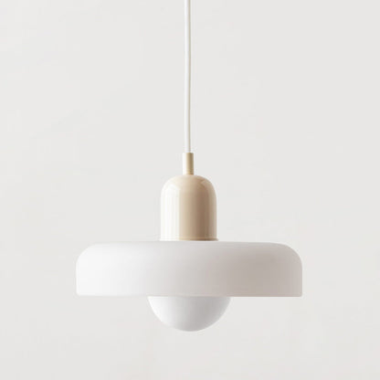 Suspension Floroux in colored glass | Elegant hanging lamp in Bauhaus style | Designer lamp for the living room and dining room