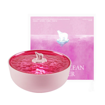 Polar Arctic Ocean Retro Bluetooth Turntable LED Night Light - Cadeau parfait pour les enfants et les filles