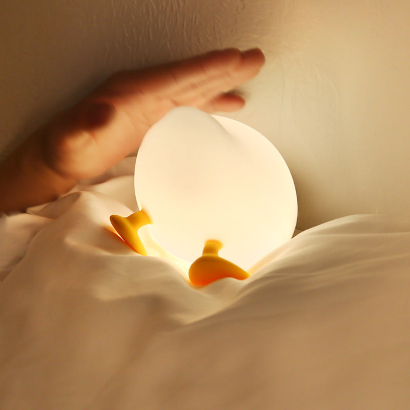 Lampe de nuit LED en silicone squishy en forme de canard - Cadeau parfait pour les enfants et les filles