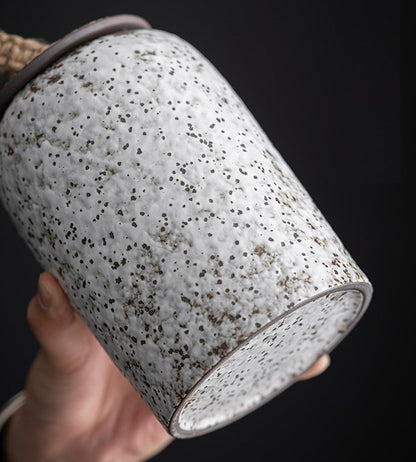 Floroux airtight coffee container in ceramic | Aroma protection for coffee and tea | Elegant storage | Freshness container for the kitchen