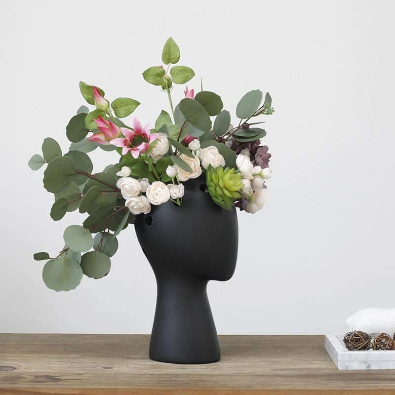 Floroux Flower Vases | Modern and Elegant Design | White and Black | Perfect for Interior Decoration