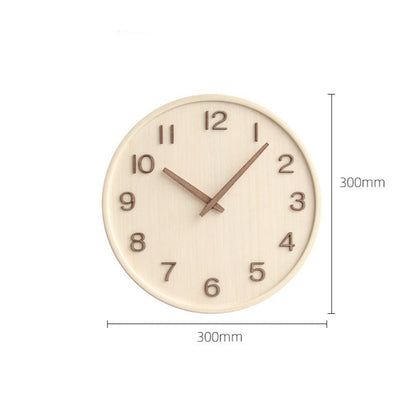 Floroux Élégance - Horloge murale en bois ronde