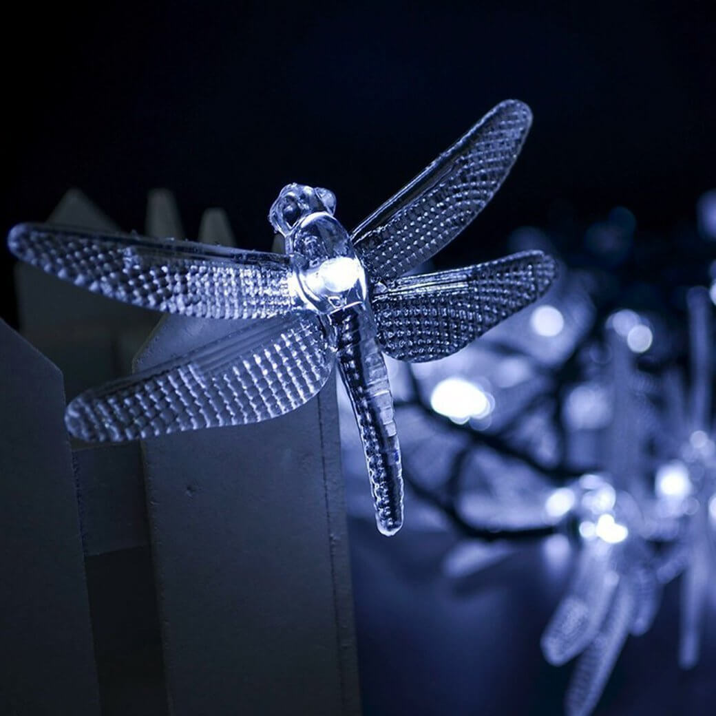 Floroux Dragonfly LED guirlande lumineuse | Alimenté par énergie solaire | Imperméable | Éclairage de fête et de jardin