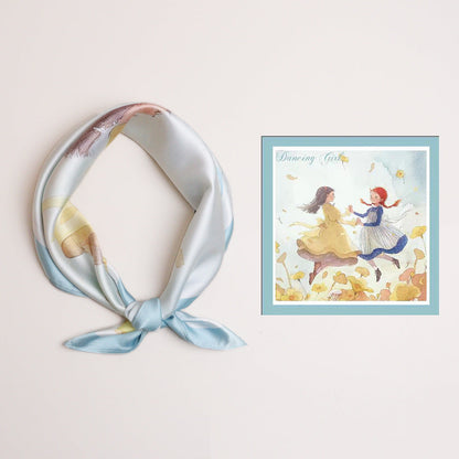 Échantillon Premium Peinture Géométrique Carré Écharpe