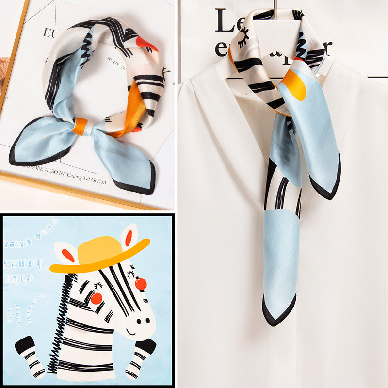 Écharpe carrée de peinture cottage rose premium