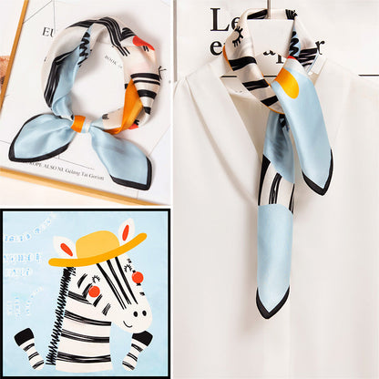 Écharpe carrée de peinture cottage rose premium