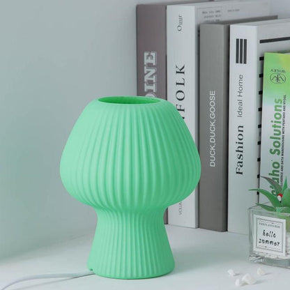 Lampe de table nocturne LED en verre vintage en forme de tulipe