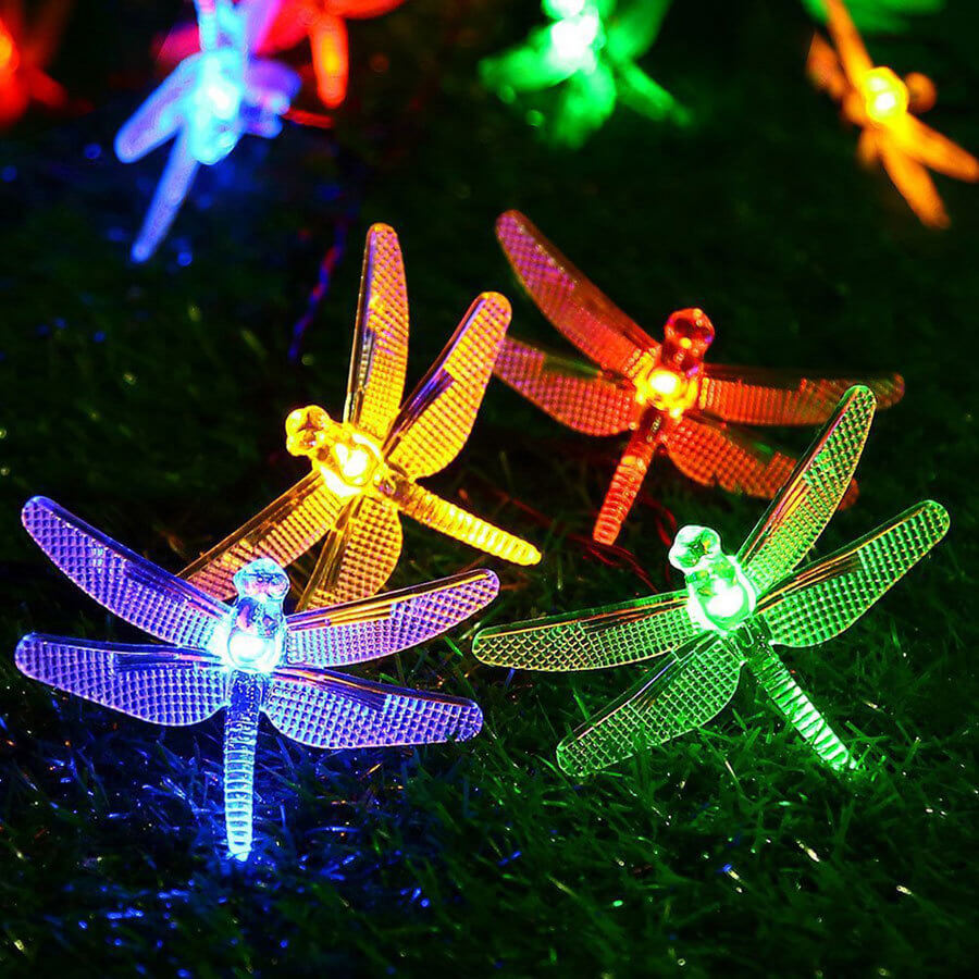Floroux Dragonfly LED guirlande lumineuse | Alimenté par énergie solaire | Imperméable | Éclairage de fête et de jardin