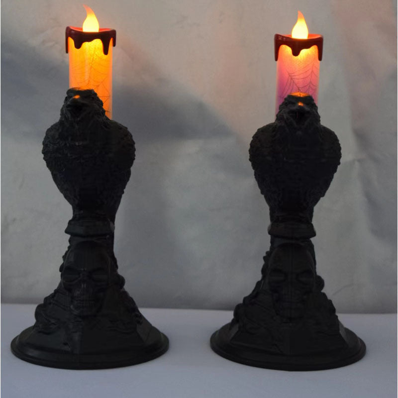 Bougie LED Nuit en Plastique Raven - Cadeau Parfait pour Halloween