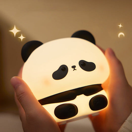 Lampe de nuit LED panda super mignon en silicone squishy - Cadeau parfait pour les enfants et les filles