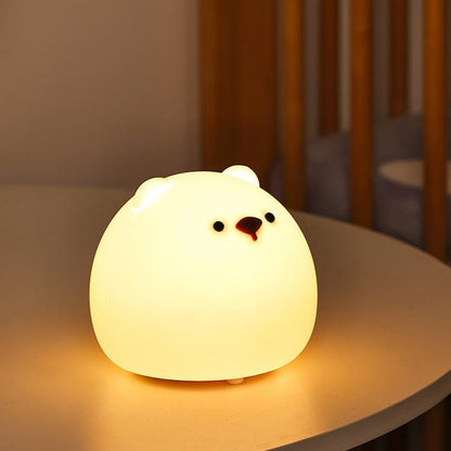 Lampe de nuit LED ourson squishy en silicone - Cadeau parfait pour les enfants et les filles