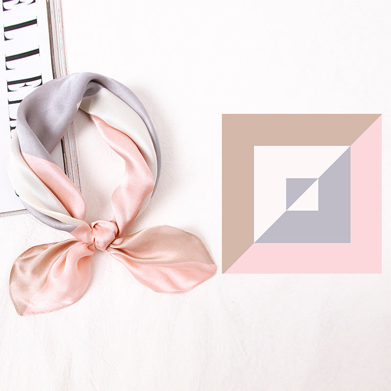 Écharpe carrée de peinture cottage rose premium