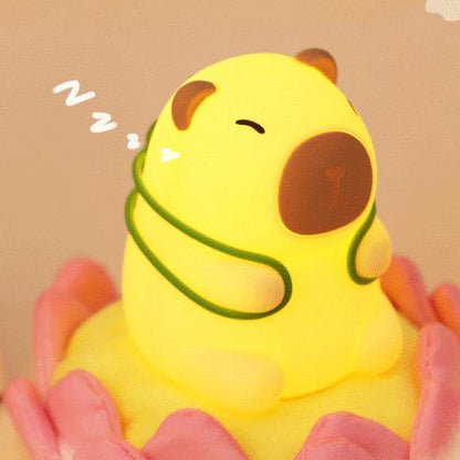 Sac à dos Tortue Capybara Squeeze Lampe de nuit LED en silicone - Cadeau parfait pour les enfants et les filles