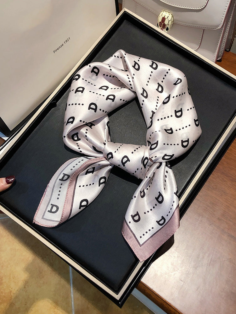 Écharpe carrée de peinture de mer premium