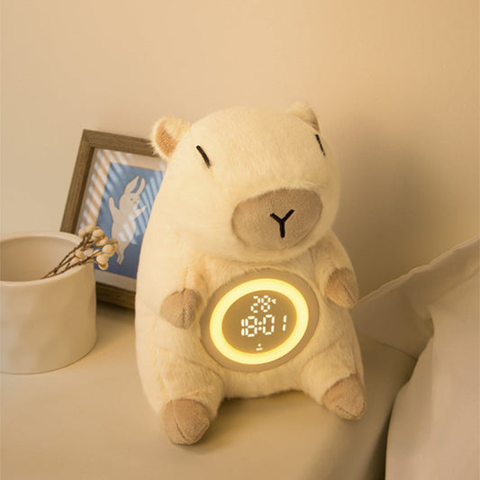 Lumière d'alarme en peluche Capybara Cozy – Cadeau parfait pour les enfants et les filles