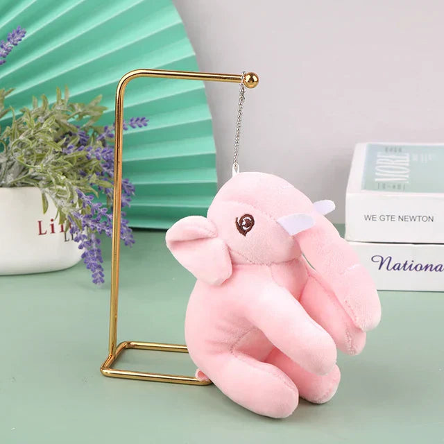 Floroux - Joli porte-clés éléphant en peluche pour une utilisation quotidienne