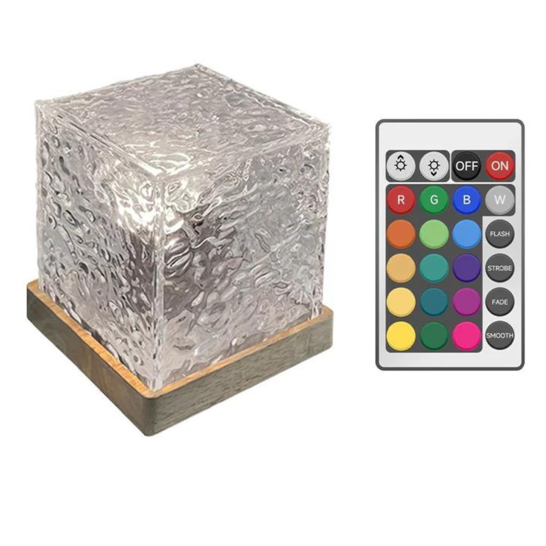 Lampe de table en forme de cube