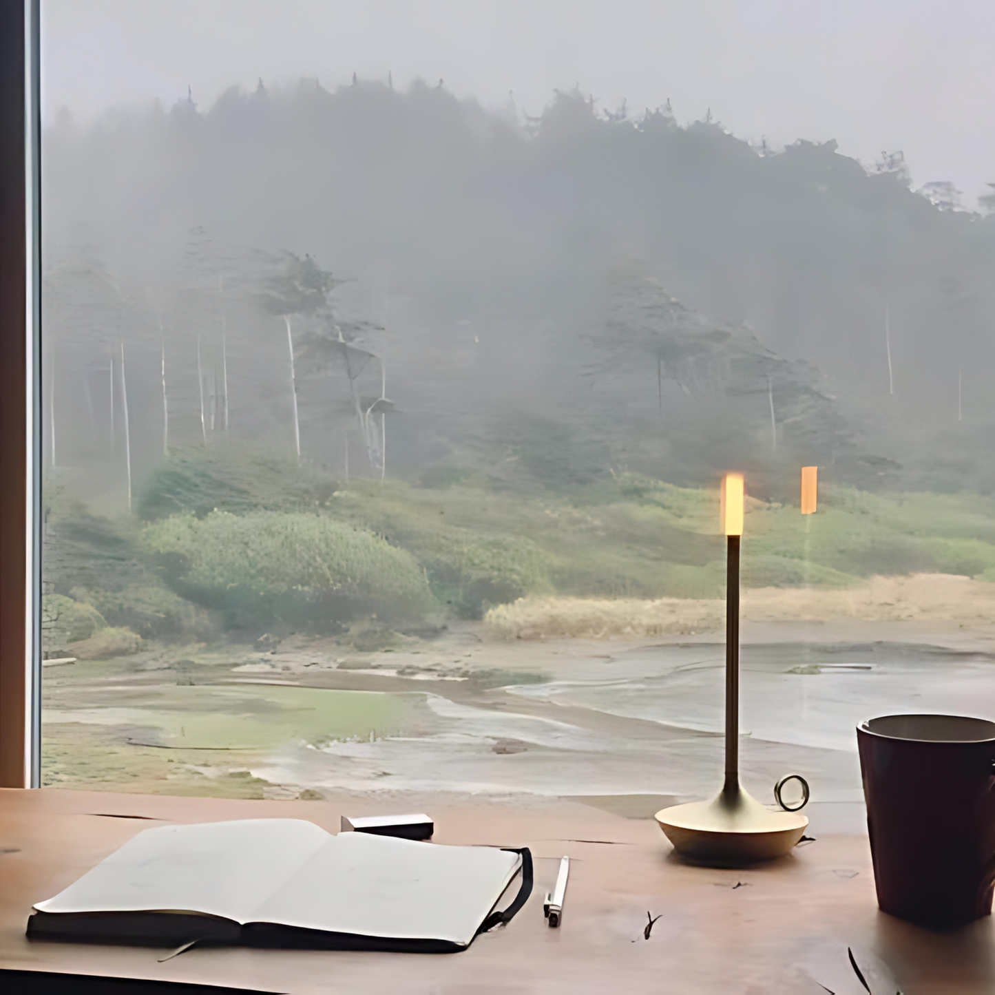 Lampe rechargeable artisanale avec un éclairage ambiant doux