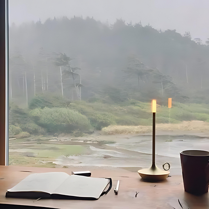 Lampe rechargeable artisanale avec un éclairage ambiant doux