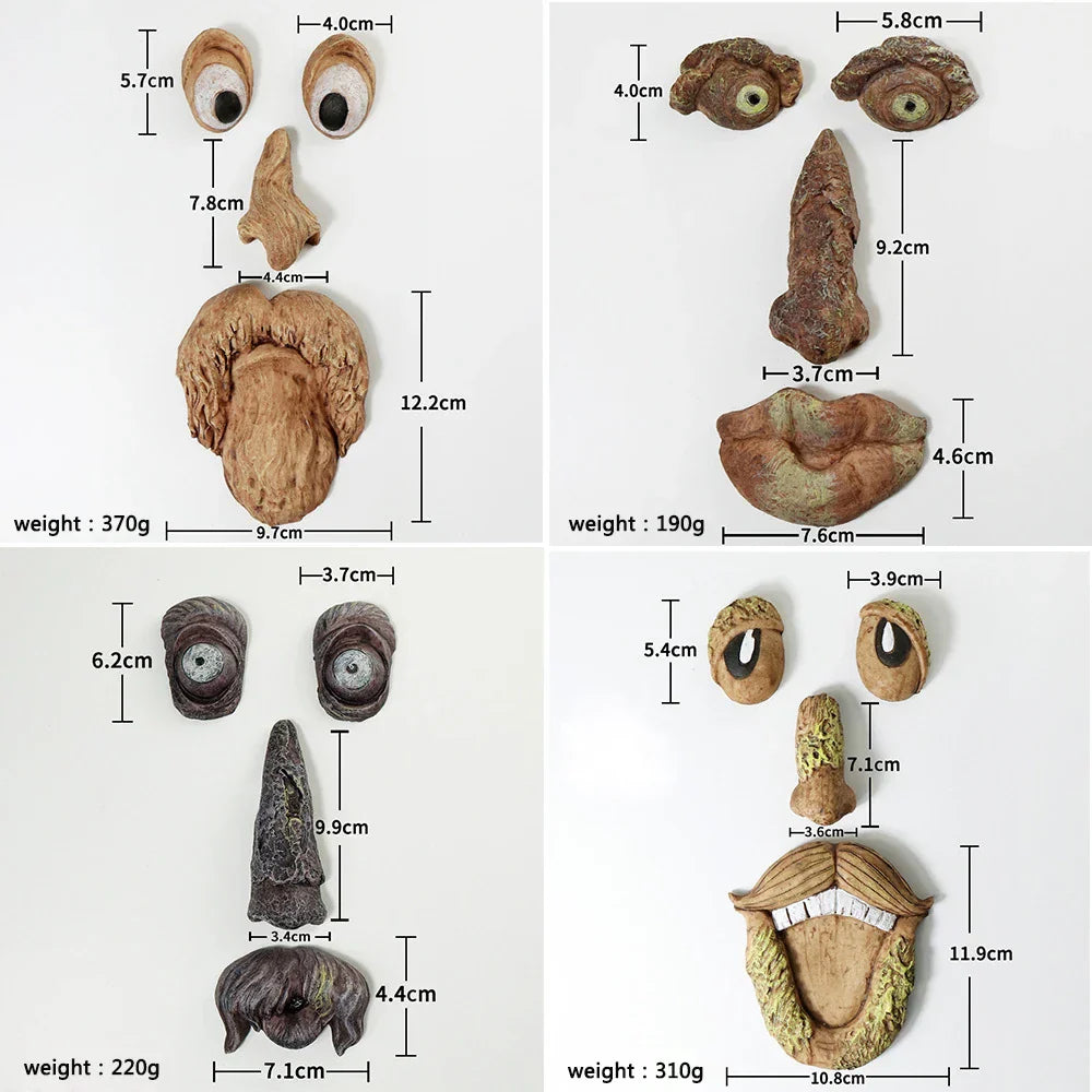 Floroux - Sculpture de jardin drôle de vieux homme