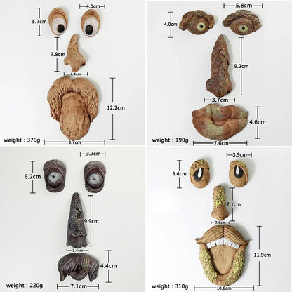 Floroux - Sculpture de jardin drôle de vieux homme