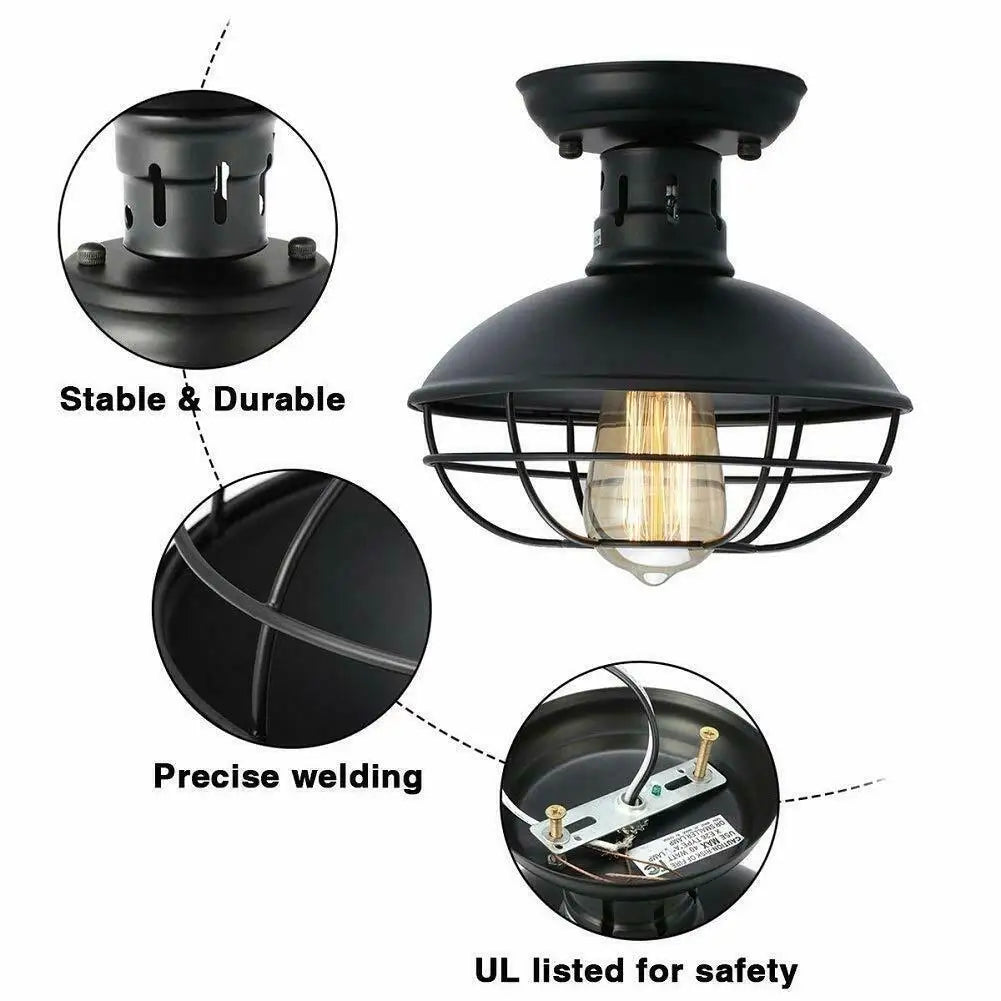 Floroux - Luminaire de plafond industriel vintage