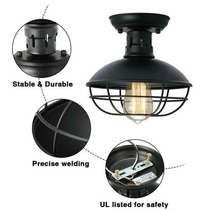 Floroux - Luminaire de plafond industriel vintage