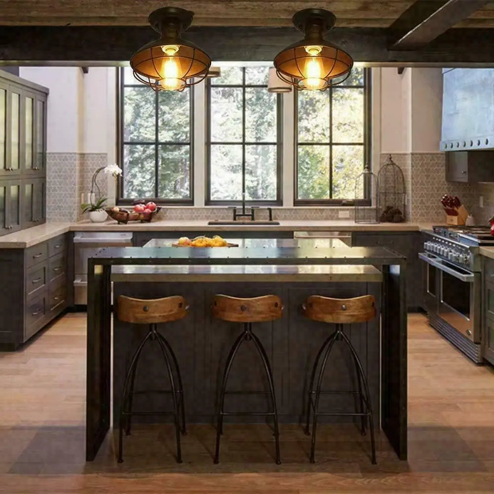 Floroux - Luminaire de plafond industriel vintage