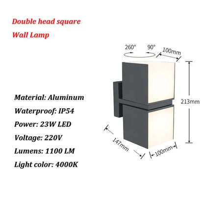 Floroux - Applique LED moderne pour extérieur