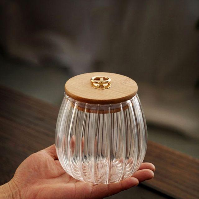 Floroux glass storage container with lid | Wavy design | Airtight and elegant