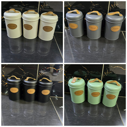 Ensemble de 3 pièces de canisters en alliage