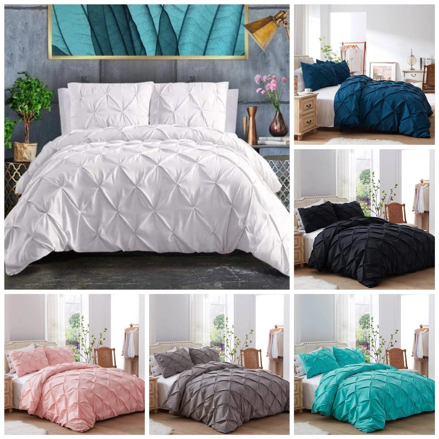 6*6/6*7 housse de couette pintuck
