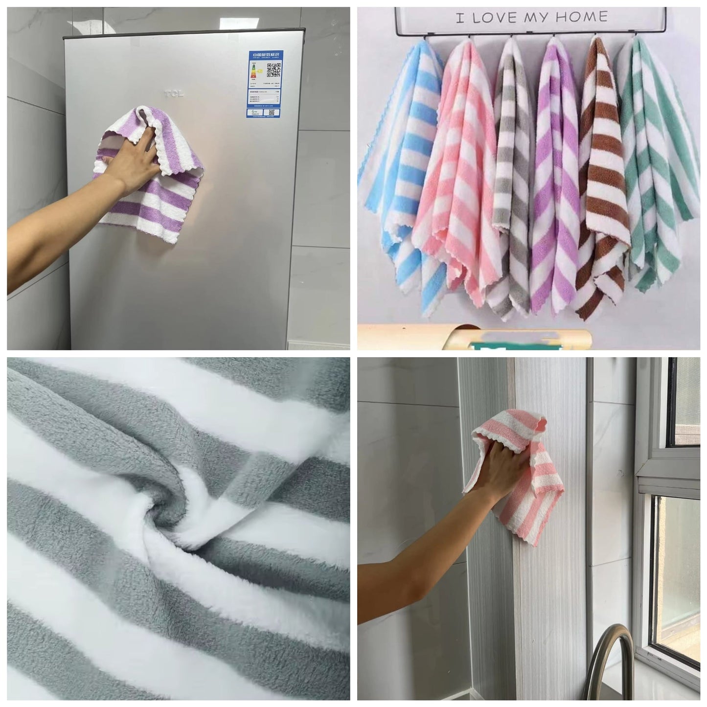 5Pc Serviettes de Cuisine en Microfibre
