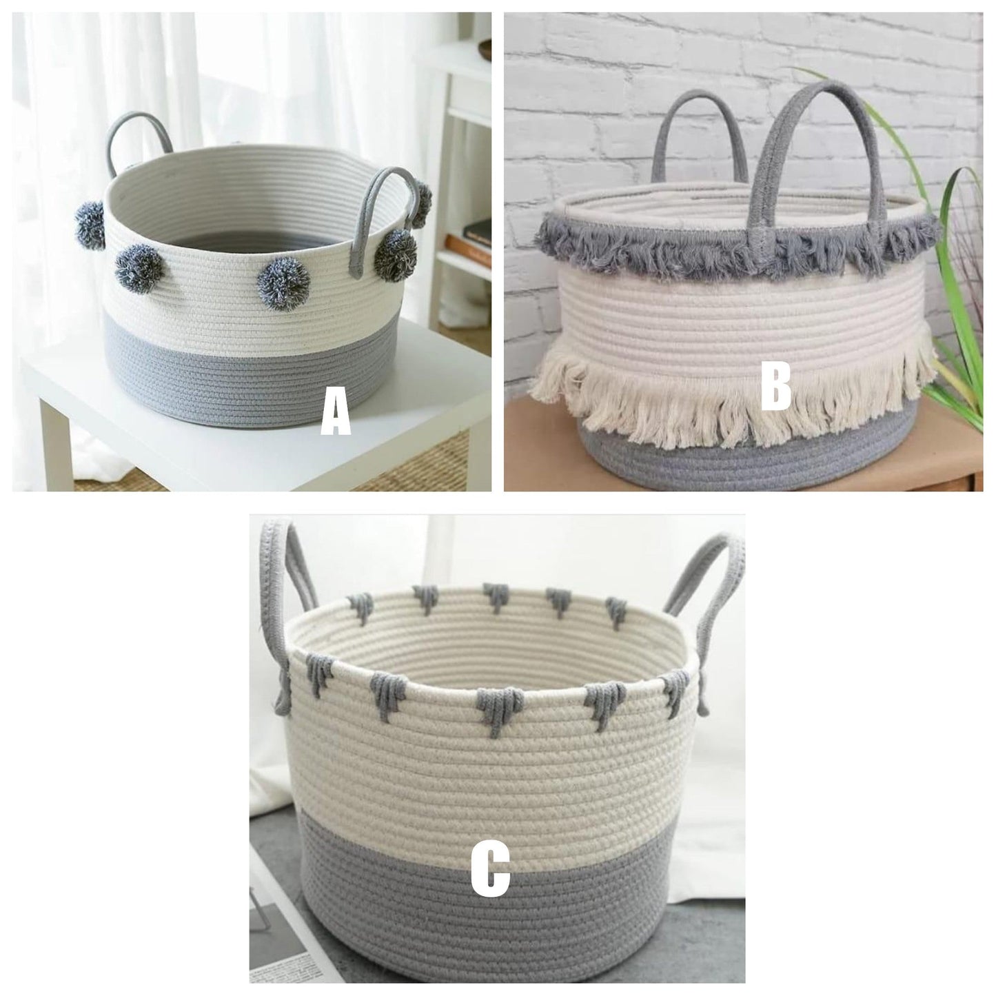 Bacs à linge décoratifs