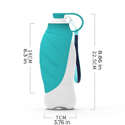 Distributeur d'eau Portable en forme de feuille pour voyage en plein air, bouteille d'eau pour chien