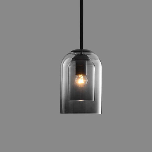 Double verre design lampe pendante mi-siècle avec unique