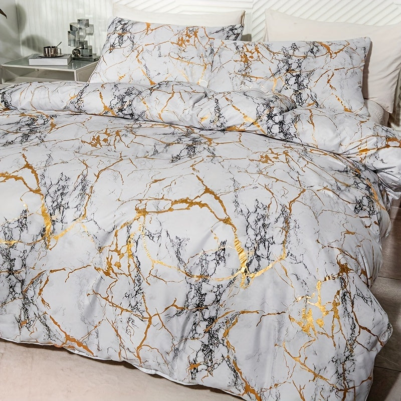Ensemble de housse de couette en satin luxueux – Élégant et confortable