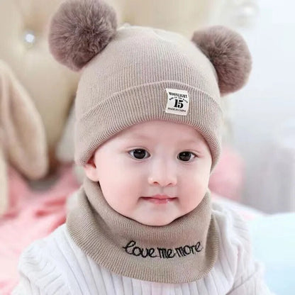 CozySnow – Bonnet en peluche tendance pour enfants avec pompon