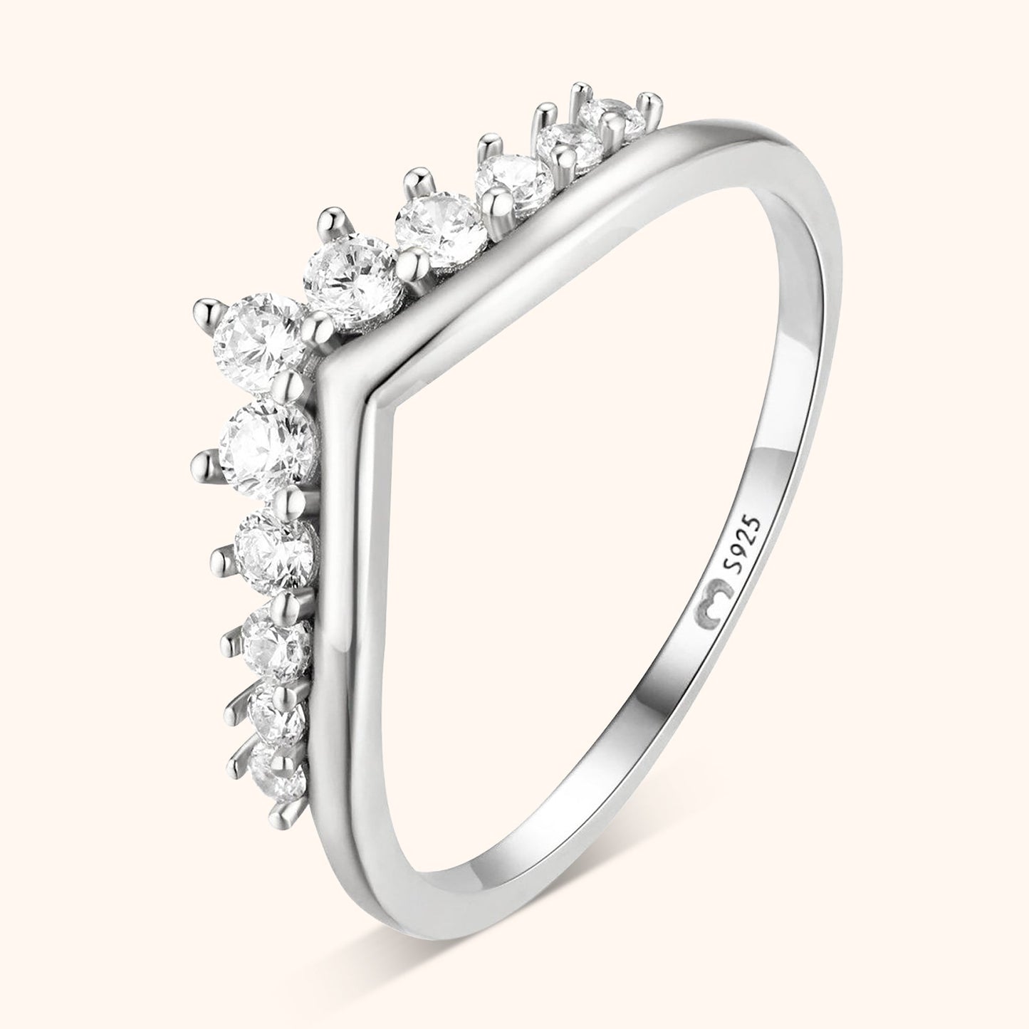 Bague couronne Allegra Zirkonia - Une touche d'élégance