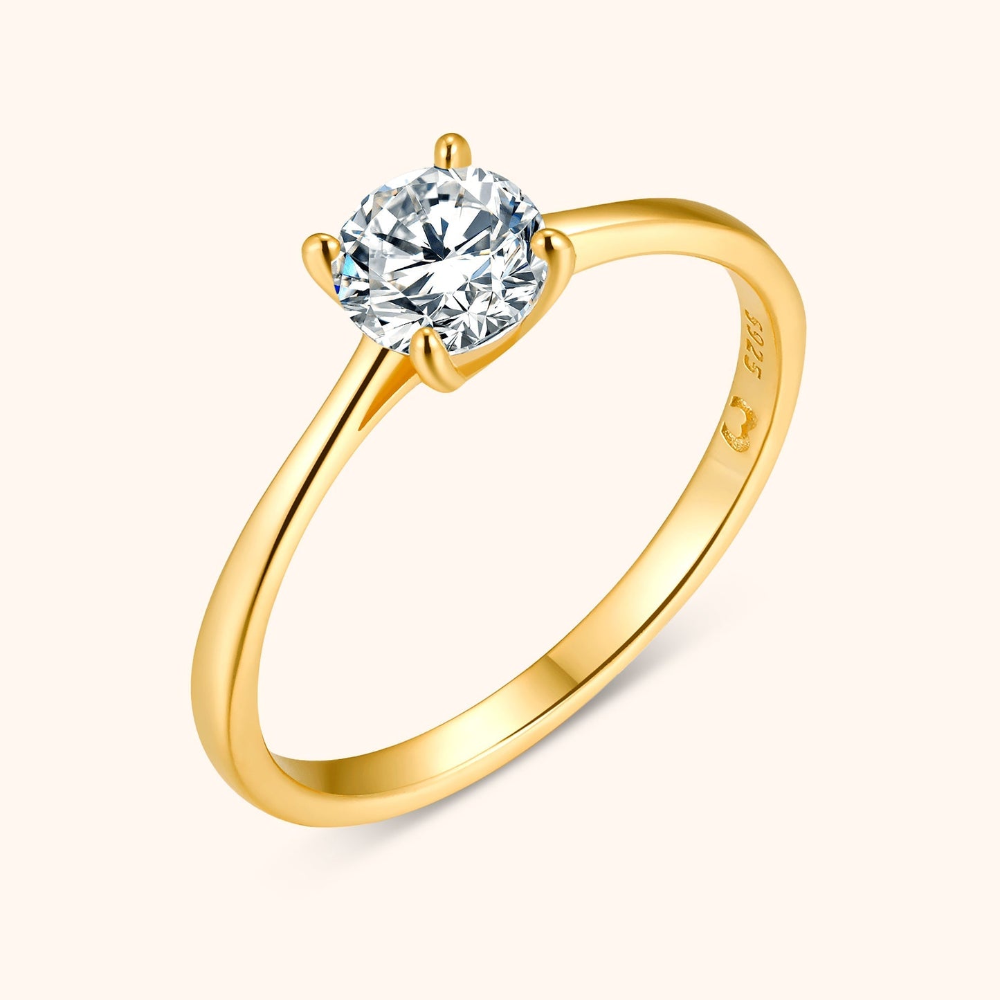 Elena Exquisite Solitaire Zirconia Ring