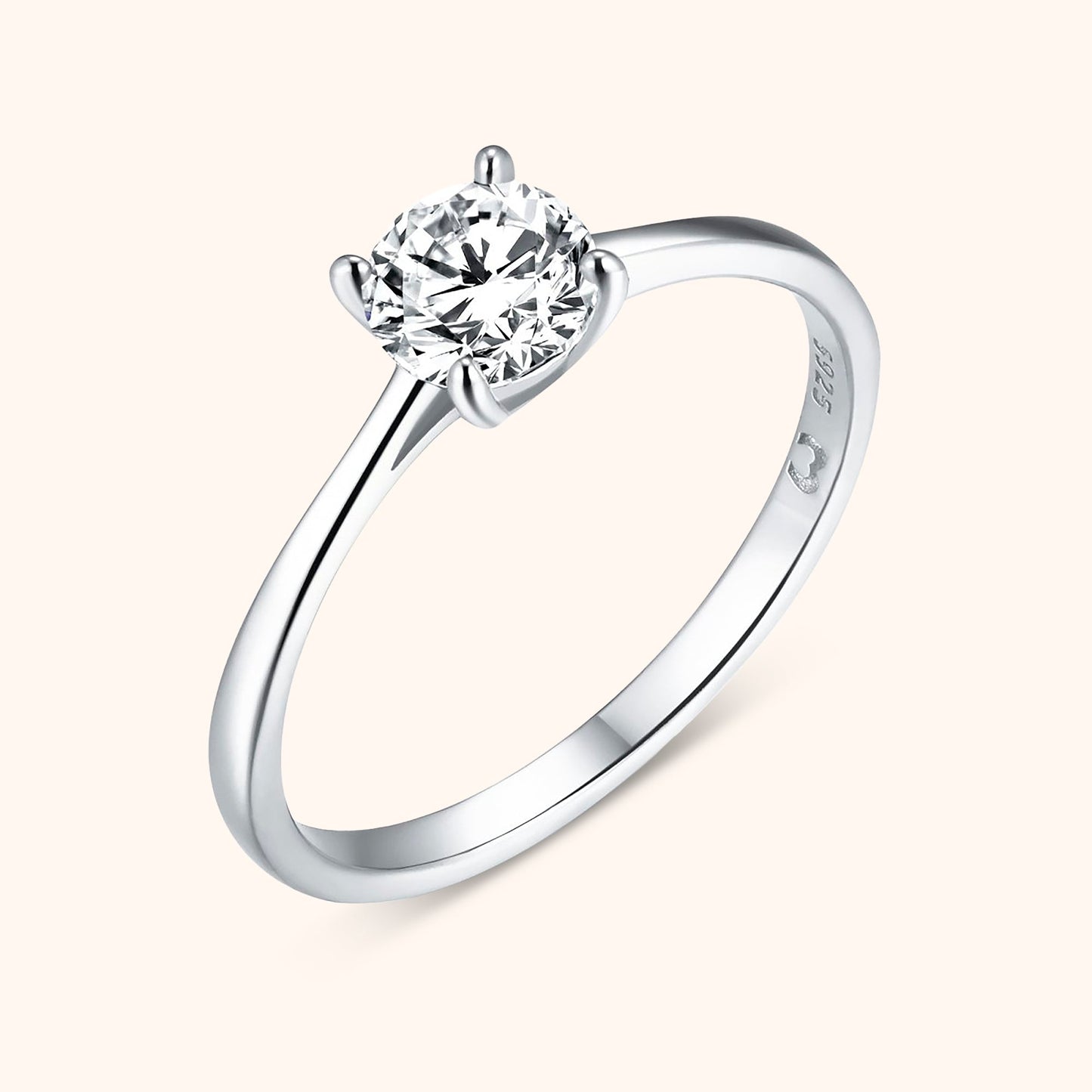 Elena Exquisite Solitaire Zirconia Ring