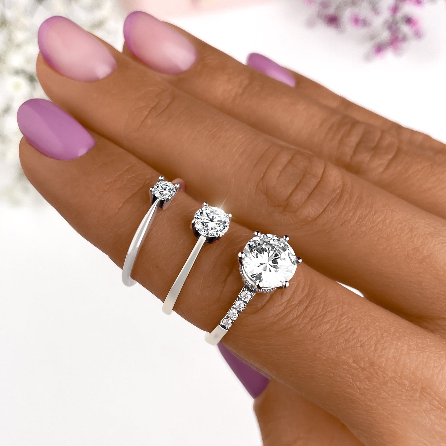 Elena Exquisite Solitaire Zirconia Ring