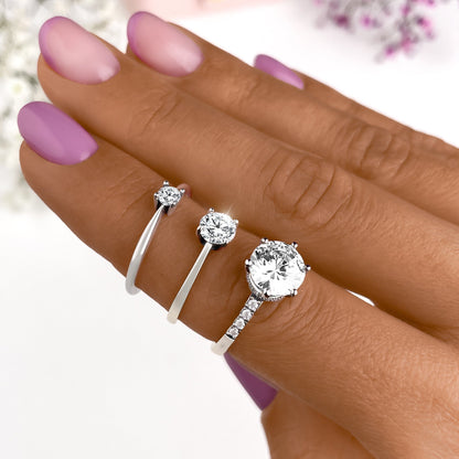 Elena Exquisite Solitaire Zirconia Ring