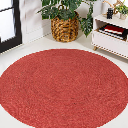 Braided jute round rug Floroux | Coastal cottage design | Durable elegance for your home