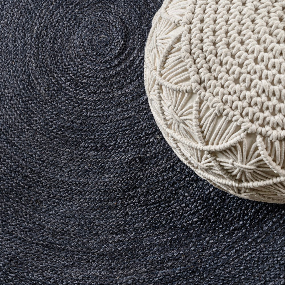 Braided jute round rug Floroux | Coastal cottage design | Durable elegance for your home